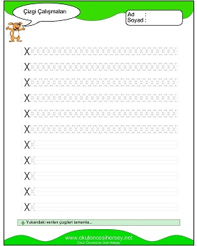 okul öncesi çizgi çalışma sayfaları